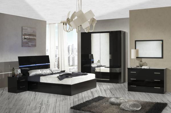 Product photograph of Simona Black Italian Wall Mirror from Choice Furniture Superstore.